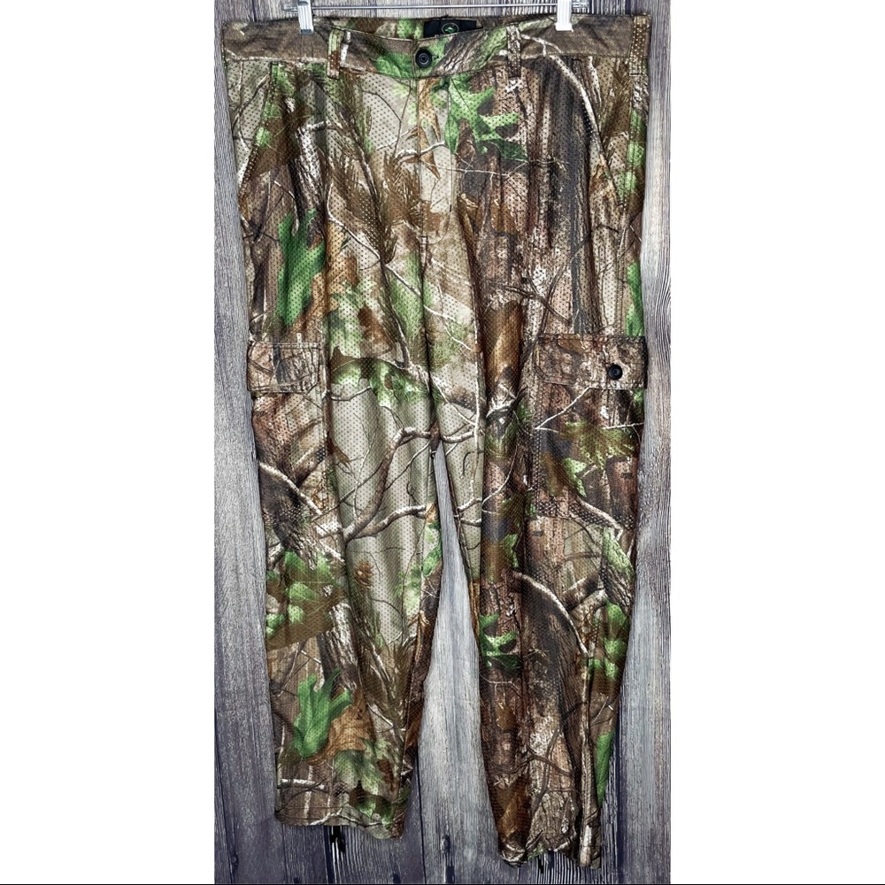 Red Head Men’s Large Hunting Camo Mesh Breathable Cargo Pants Drawstring Ankle